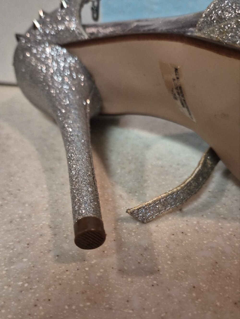 Rue21 Rose Gold Glitter Spike Platform Heels - Picture 10 of 11